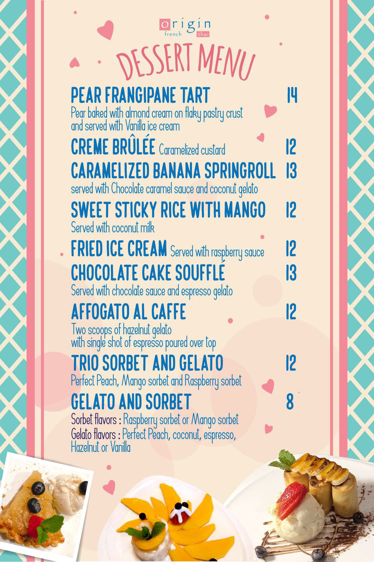 Dessert Menu